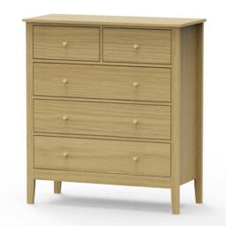 Rackhams Henley 3 + 2 Drawer Chest of Drawers - Oak-Effect - thumbnail 6