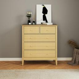 Rackhams Henley 3 + 2 Drawer Chest of Drawers - Oak-Effect - thumbnail 5