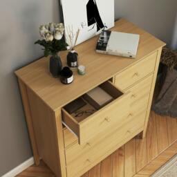 Rackhams Henley 3 + 2 Drawer Chest of Drawers - Oak-Effect - thumbnail 3