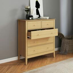 Rackhams Henley 3 + 2 Drawer Chest of Drawers - Oak-Effect - thumbnail 4