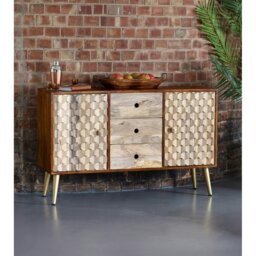 Rackhams Camille Retro Large Sideboard - Wood - 1