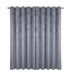 Rackhams Marble Effect Velvet Eyelet Curtain - Grey - (117cm x 137cm - 8 Eyelets) - thumbnail 3