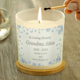 Rackhams Personalised Memorial Forget Me Not Candle Jar - thumbnail 4