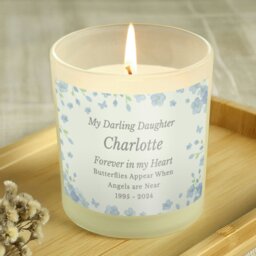 Rackhams Personalised Memorial Forget Me Not Candle Jar - thumbnail 2
