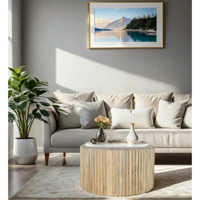 Rackhams Rayne Mango Wood Round Coffee Table - image 1