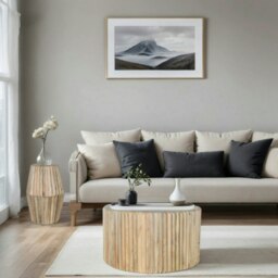 Rackhams Rayne Mango Wood Round Coffee Table - thumbnail 3