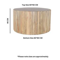 Rackhams Rayne Mango Wood Round Coffee Table - thumbnail 5