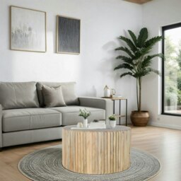 Rackhams Rayne Mango Wood Round Coffee Table - thumbnail 4