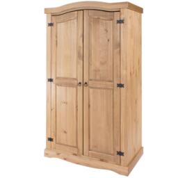 Rackhams Corona 2 Door Wardrobe, Waxed Finish - White - thumbnail 2