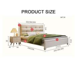 Rackhams Arlene Wood King Size / Super King Size Storage Bed - White - Mega King Size - NO Storage - thumbnail 6