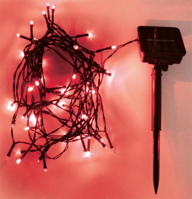 Rackhams 500Led Solar String Light Red