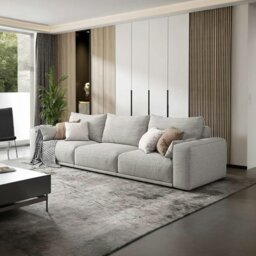 Rackhams Koch Three Seater Corner, Four Seater Corner Sofa, Linen - Left Hand Facing - Grey - Five  Seater Corner 380cm - thumbnail 2