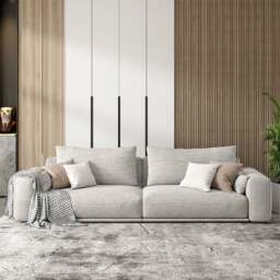Rackhams Koch Three Seater Corner, Four Seater Corner Sofa, Linen - Left Hand Facing - Grey - Five  Seater Corner 380cm - thumbnail 4