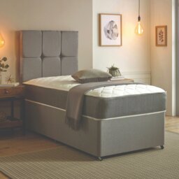Rackhams Castle Hybrid Mattress - 20cm Deep, Soft-Touch Quilted Sleep Surface - White - 1 - 3ft Single Mattress (90cm x 190cm)