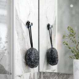 Rackhams Single Polished Chrome Stainless Steel Towel Hook (45mm) Self Adhesive Wall Mounted Round Bathroom Robe Hook - thumbnail 3