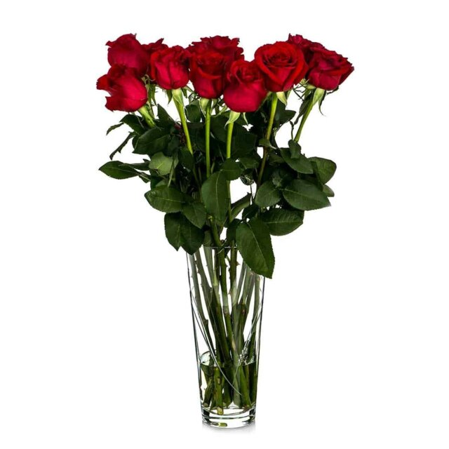 Rackhams Heart in Heart Vase Adorned with Crystals by Swarovski® - 30cm - Made From Premium Lead Free Crystal Glass - image 1