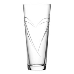 Rackhams Heart in Heart Vase Adorned with Crystals by Swarovski® - 30cm - Made From Premium Lead Free Crystal Glass - thumbnail 2