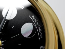 Rackhams Handmade Prestige Moon Phase Clock in Solid Brass With A Jet Black Dial - thumbnail 5