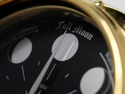 Rackhams Handmade Prestige Moon Phase Clock in Solid Brass With A Jet Black Dial - thumbnail 3