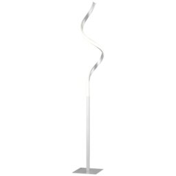 Rackhams Spiral Floor Lamp Living Room, 3 Adjustable Brightness, Silver - thumbnail 2