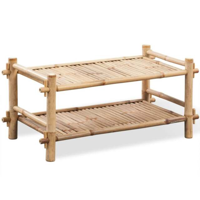 Rackhams 2-Tier Bamboo Shoe Rack