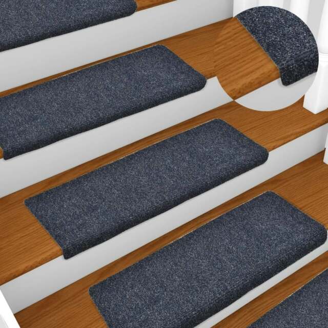 Rackhams Stair Mats 15 pcs Needle Punch 65x21x4 cm Blue