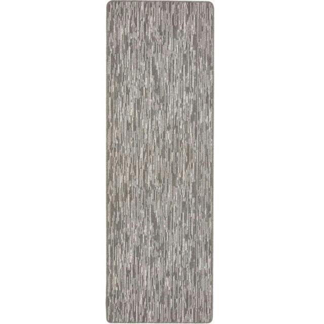 Rackhams Washable Broken Striped Grey Mat and Runner - 67X200 cm - image 1