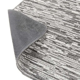 Rackhams Washable Broken Striped Grey Mat and Runner - 67X200 cm - thumbnail 6