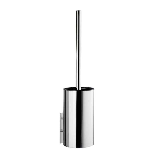 Rackhams Polished Stainless Steel Toilet Brush and Holder Self Adhesive Bathroom Wall Mounted - image 1