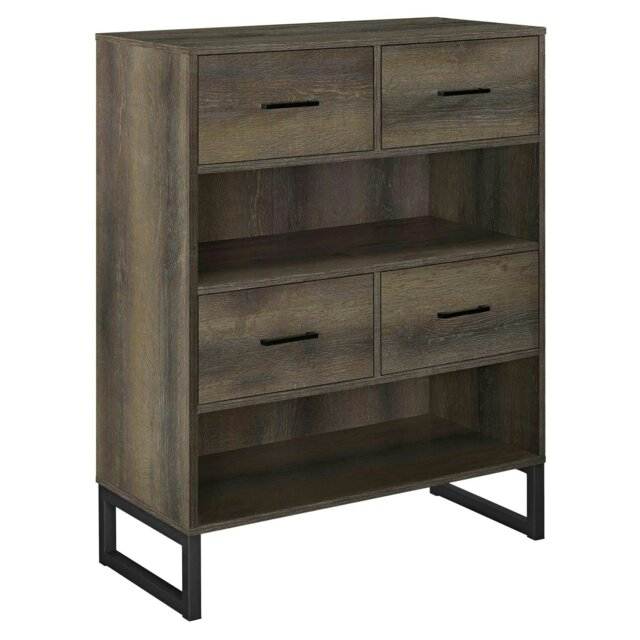 Rackhams Candon Bookcase with 4 Drawers Brown 2 - Brown - image 1