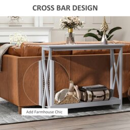 Rackhams Wooden Console Table Storage Drawer Shelf Entryway Display Stand - thumbnail 4