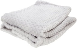 Rackhams Baby Polyester Waffle Blanket for Girl/Boy Super Soft Plain Design Wrap for Newborn Babies, Toddlers, Infants - All Seasons Comfort 75x100 CM - Sisal - thumbnail 1