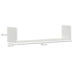 Rackhams Set of 3 Wooden Floating Shelves Wall Mount CD DVD Storage - thumbnail 3