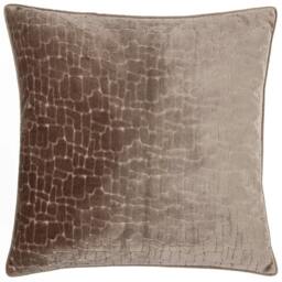 Rackhams Bloomsbury Velvet Cushion Cover - Taupe - 50cm x 50cm - Taupe - 100% Polyester