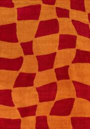 Rackhams Joli Checkered Red & Orange Rug - 160X230 cm
