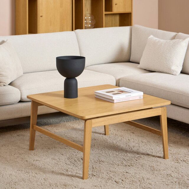 Rackhams Essex Square Coffee Table in Oak - 1 - Oak - Brown - image 1