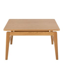 Rackhams Essex Square Coffee Table in Oak - 1 - Oak - Brown - thumbnail 3