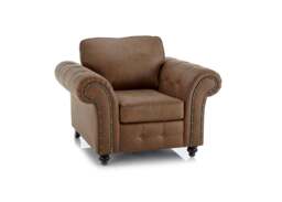 Rackhams Oakland Chesterfield Leather Armchair - Charcoal Grey - thumbnail 3
