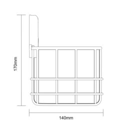 Rackhams Suctionloc Black Steel Suction Wall Mounted Bottle Basket - thumbnail 3