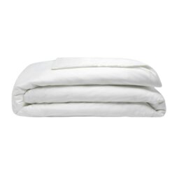 Rackhams 200 Thread Count Egyptian Blend Duvet Cover - White - Kingsize - White - 100% Cotton - thumbnail 3