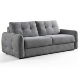Rackhams Aspen Fabric 3 Seater Manual Pull Out Large Sofa Bed Beige or Grey - Grey
