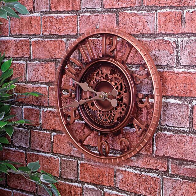Rackhams Vintage Open Face Outdoor Clock, Bronze