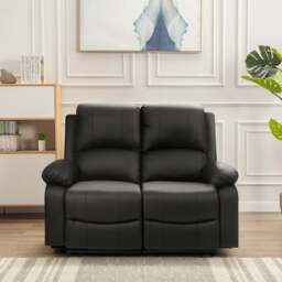 Rackhams Milan Reclining Luxury Faux Leather Sofa Set - Indulge in the Ultimate Comfort and Style for Your Living Room - Black - Chair only - thumbnail 3