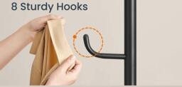 Rackhams Tall Cactus-Shaped Coat Rack – 8 Sturdy Hooks for Coats - thumbnail 5