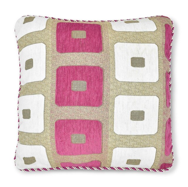Rackhams Glitter Square Cushion - 43cm x 43cm - Pink - image 1