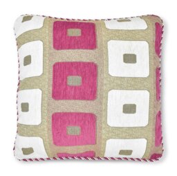 Rackhams Glitter Square Cushion - 43cm x 43cm - Pink - thumbnail 1
