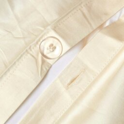 Rackhams Organic 400 TC Egyptian Cotton Sateen Duvet Cover Set - Duck Egg Blue - Single - thumbnail 4