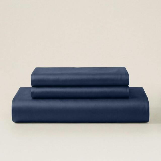 Rackhams Sateen Duvet Cover Set - Navy - King - King - image 1