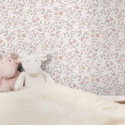 Rackhams Liberty Floral Bunny Trail Nursery Textured Wallpaper Lilac - thumbnail 2