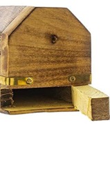 Rackhams Wooden Incense Burner Stick Holder Coffin Box- Ash Catcher with Brass Inlay for Home Utilities & Accessories, Meditation & Home Fragrance Products - thumbnail 3